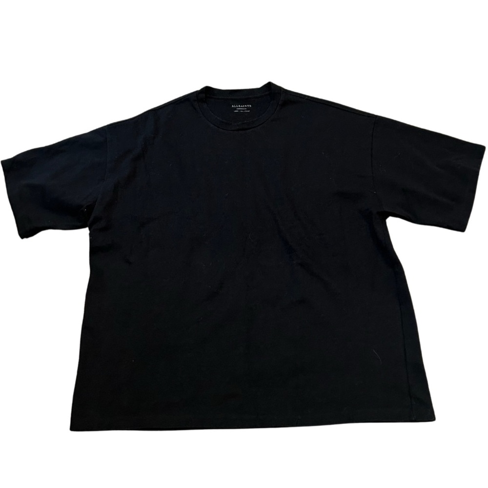 All Saints Men’s Oversized Fit Ivon SS Crew T-Shirt | Black | Size L